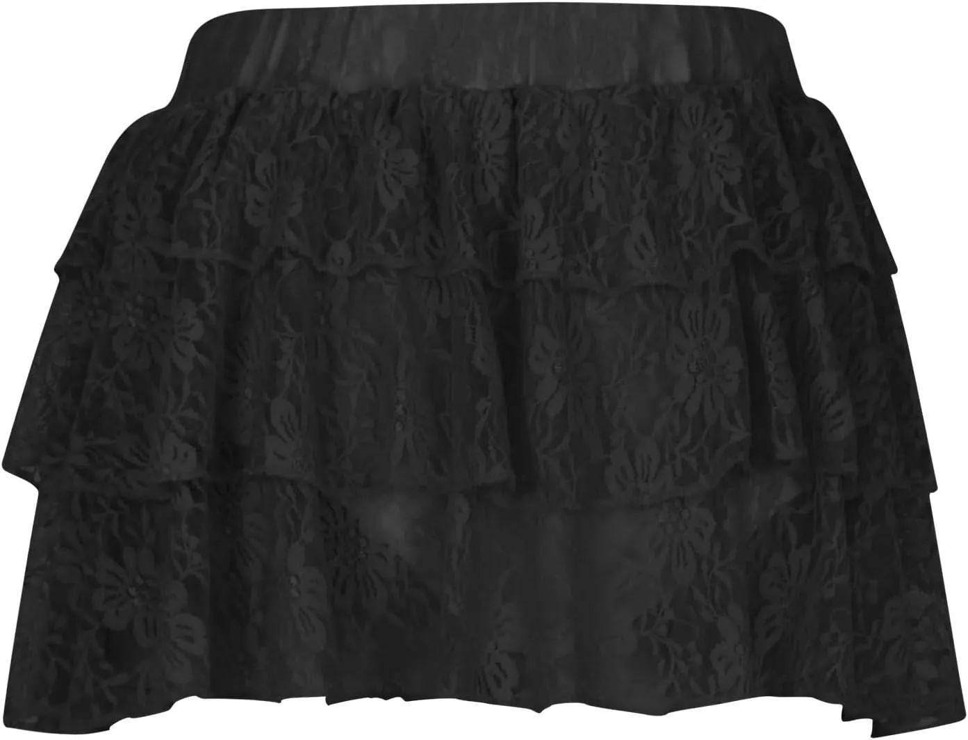 Womens Pleated Mini Skirt Sexy Lace Ruffle Low Rise Layered Skirt Y2k Pleated Flowy Short Underskirt Party Streetwear