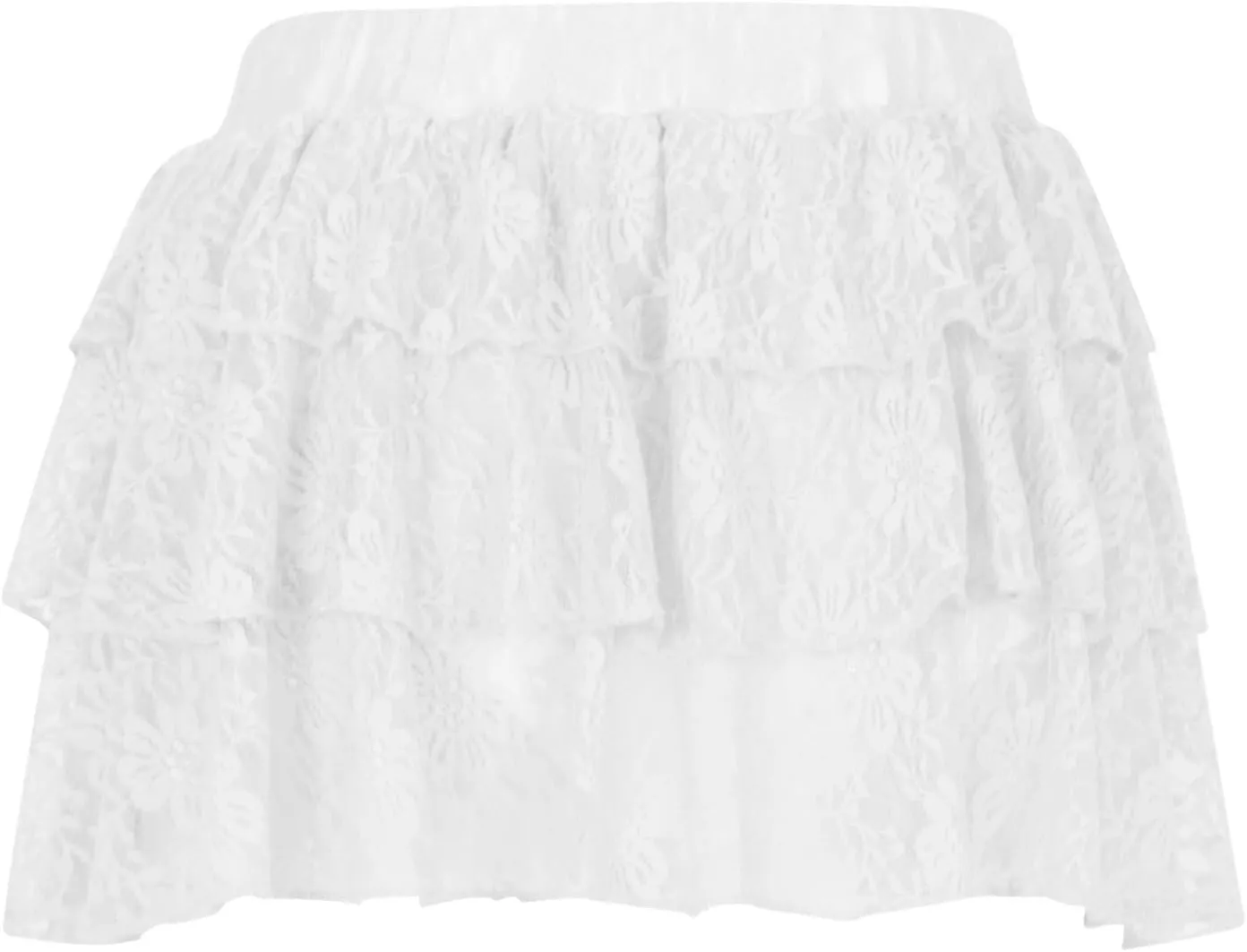 Womens Pleated Mini Skirt Sexy Lace Ruffle Low Rise Layered Skirt Y2k Pleated Flowy Short Underskirt Party Streetwear