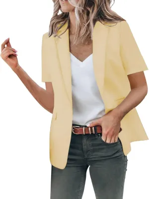 Womens Temperament Button Vest Cardigan Sleeveless Open Front Blazer Casual Lightweight Pocket Jacket Daily Work Suits