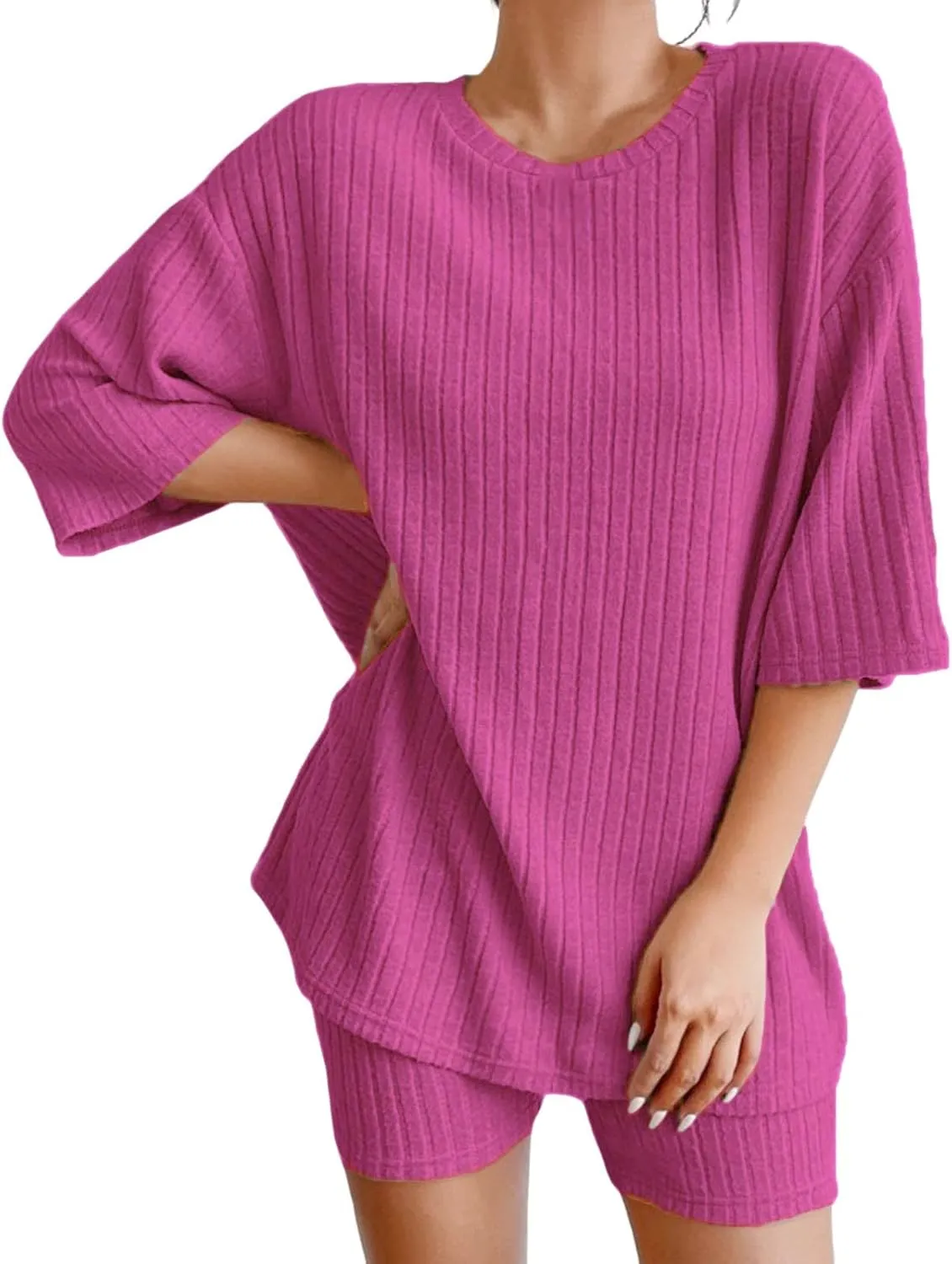 Women's Two Piece Summer Outfits Sweater Set 2025 Travel Resort Wear Sleeveless Casual Knit Lounge Sets