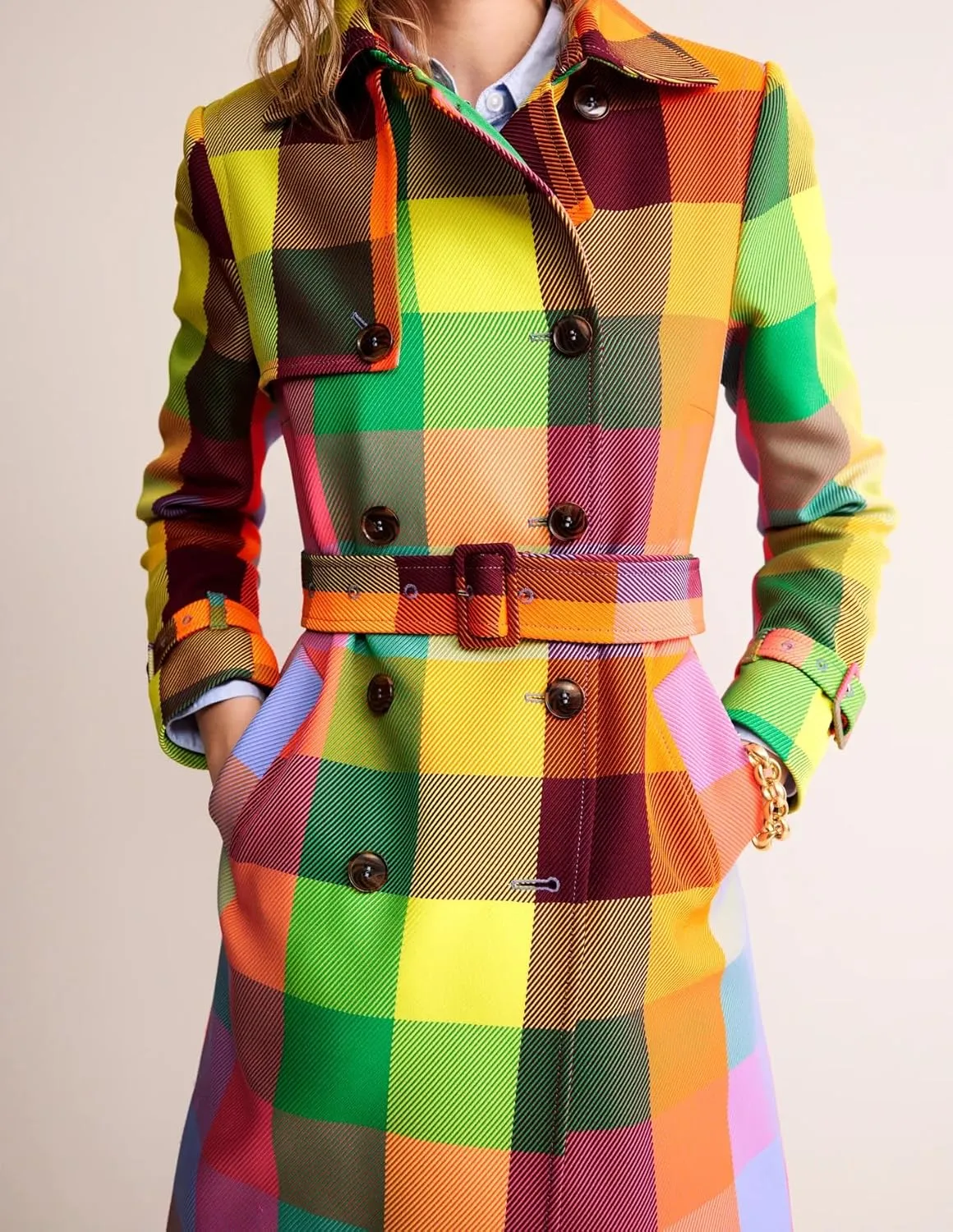 Women's Winter Double Breasted Peacoat Long Sleeve Notch Lapel Midi Long Winter Trench Coat with Belt
