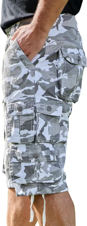 YGREYG Mens Cargo Shorts Long Capri Below The Knee Shorts 3/4 Relaxed Fit Long Shorts with Pockets