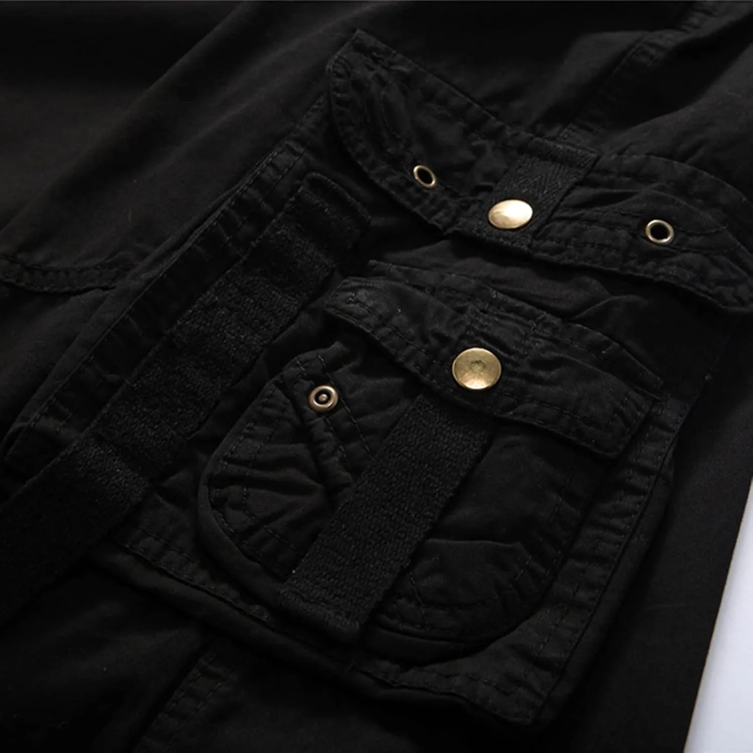 Zeiyignr Mens Multi-Pocket Cargo Shorts Big and Tall Casual Cotton Shorts Relaxed Fit Twill Outdoor Hiking Tactical Shorts