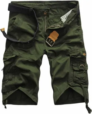 Zeiyignr Mens Multi-Pocket Cargo Shorts Big and Tall Casual Cotton Shorts Relaxed Fit Twill Outdoor Hiking Tactical Shorts
